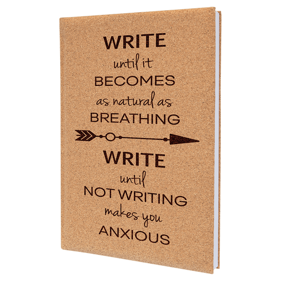 7" x 9 3/4" Cork Journal with Lined Notepad