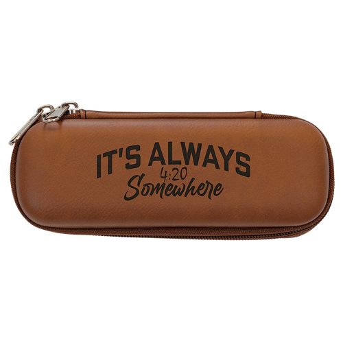 7" x 2 1/2" x 1 3/4" Rawhide Leatherette Smoke Case