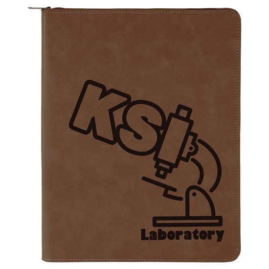9 1/2" x 12" Leatherette Portfolio with Zipper and Notepad