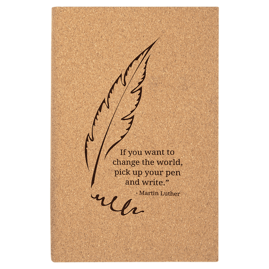 5 1/4" x 8 1/4" Cork Journal with Lined Notepad