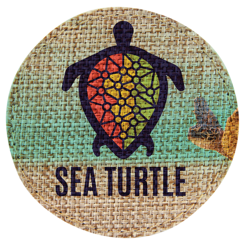 3" Round Burlap Sublimatable Patch with Adhesive