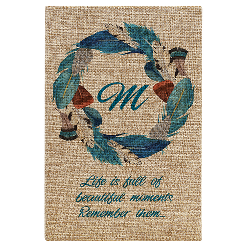 5 1/4" x 8 1/4" Sublimatable Burlap Journal with Lined Notepad