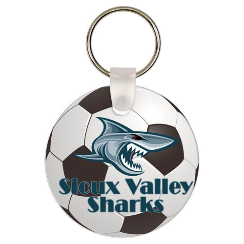 2" Gloss White Unisub Aluminum Sublimatable Round Keychain