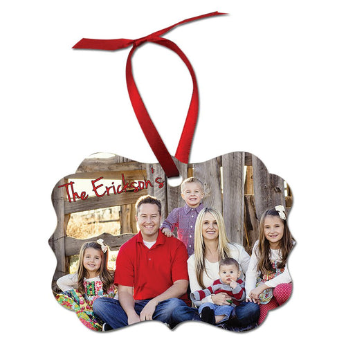 3.95" x 2.76" Semi-Gloss White Unisub Aluminum Benelux Ornament, 1-Sided