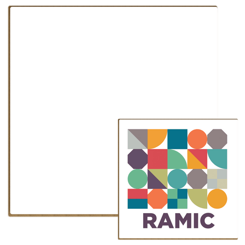 4.25" X 4.25" Gloss White Unisub Square Sublimatable Tile