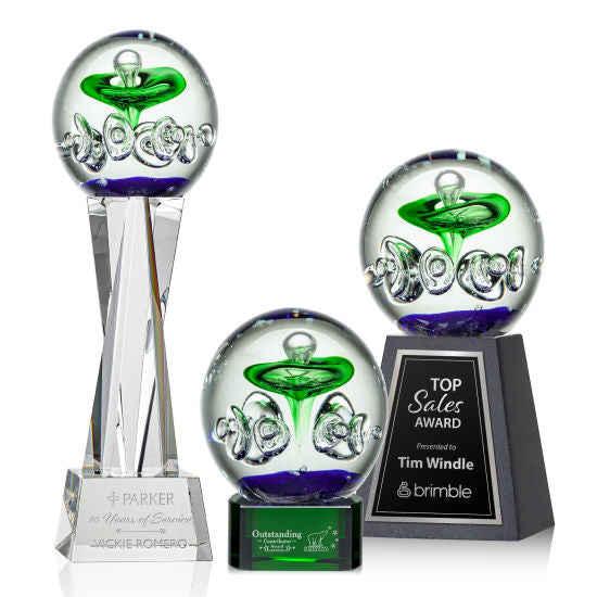 Aquarius Art Glass Award — Base Options