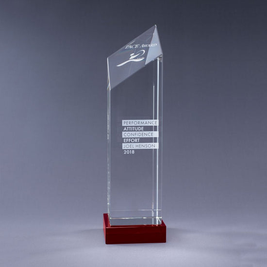Encore Crystal Award — Red, Large