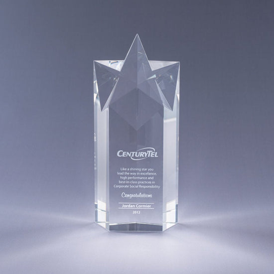 Rising Star Faceted Optic Crystal Award