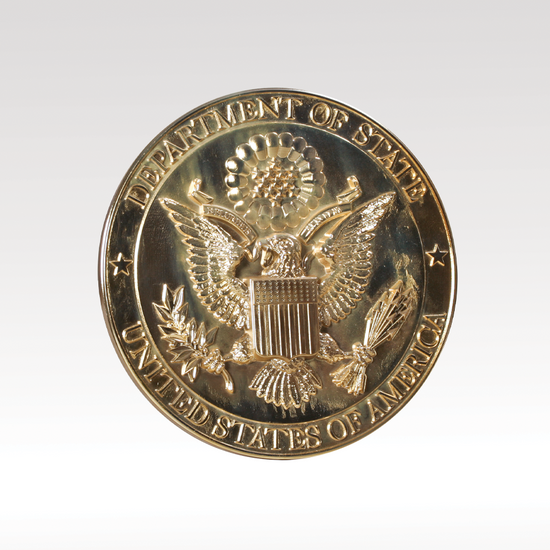 Custom Cast Logo Seal — Gold or Silver Finish