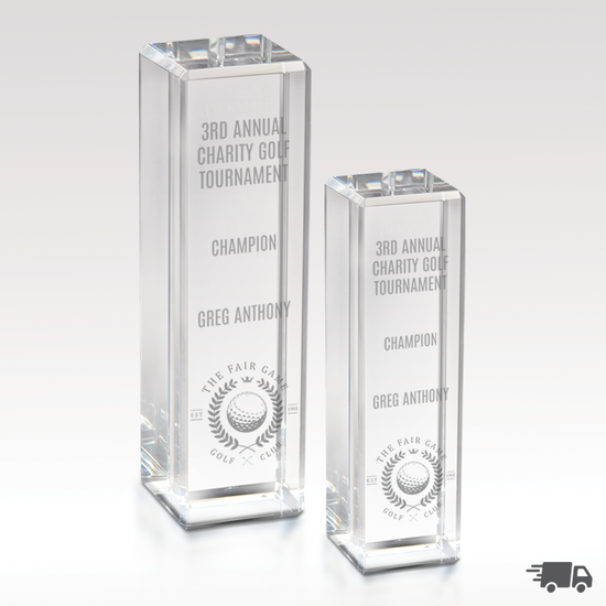 Apex Beveled Optical Crystal Tower Award