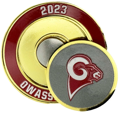 Express Bright Texture Tone® Golf Ball Marker Coin w/ Magnetic Ball Marker