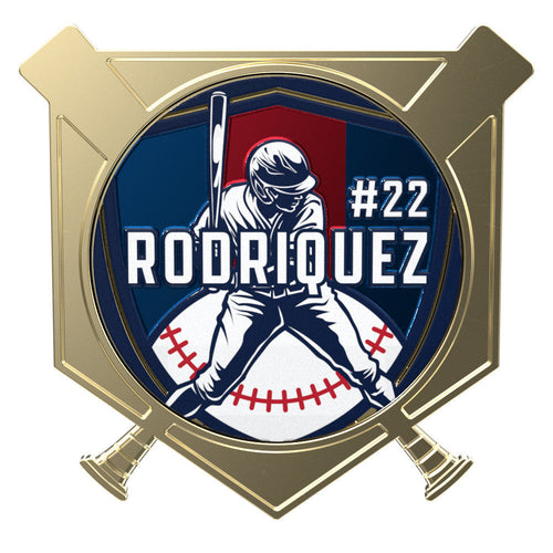 Express Baseball Home Plate Trading Lapel Pin (2")