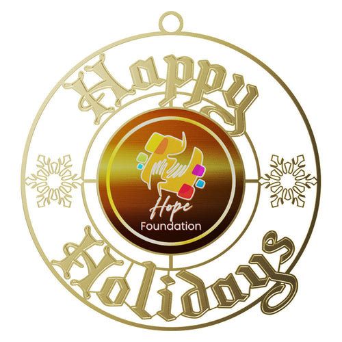 Express Gold Happy Holidays Holiday Ornament