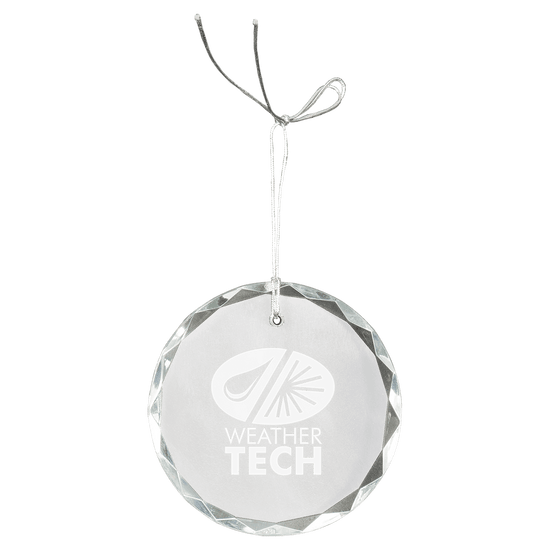 Round Faceted Crystal Ornament