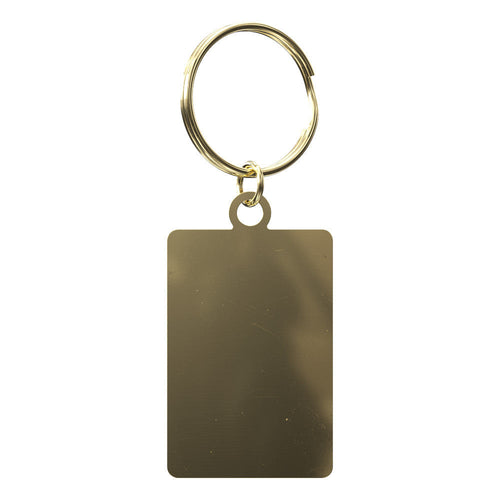 Gold Rectangle Key Tag (1-1/8" x 1-3/4")