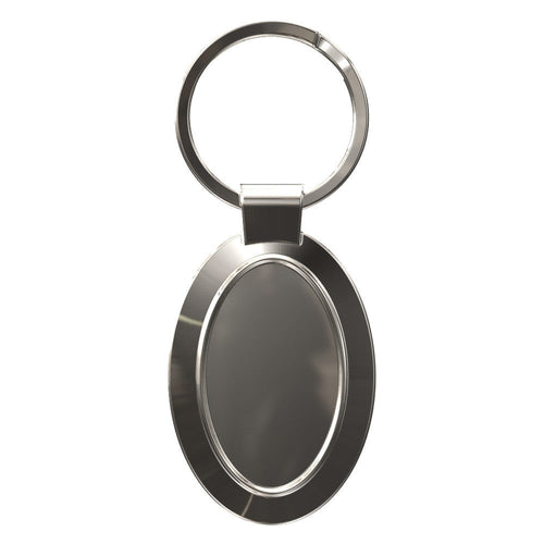 Premium Silver Oval Key Tag