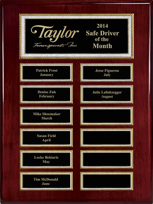 Rosewood Piano Magnetic Perpetual Plaque – 12 Plates