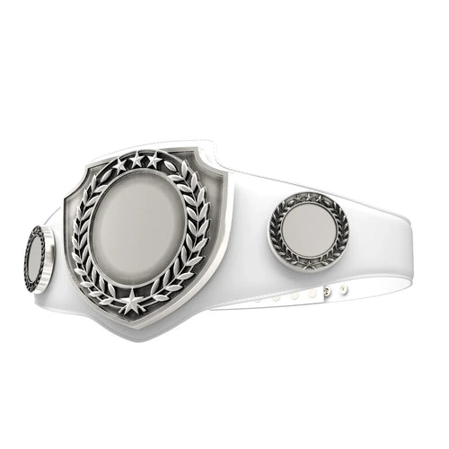 Antique Shield Championship Belt in White