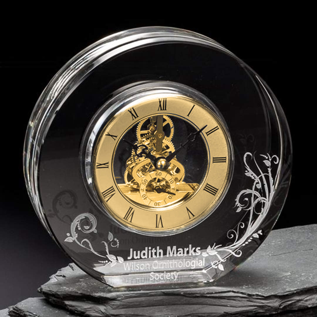 New York Optical Crystal Clock — Movement Finish