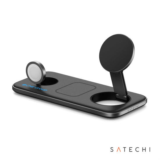 SATECHI® Qi2 Trio Wireless Charging Pad w/Type A,C,G Plugs