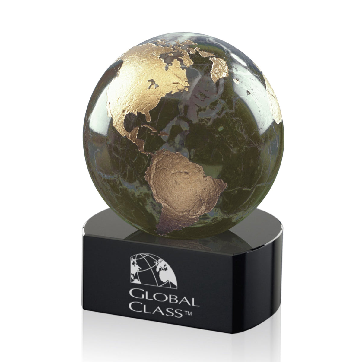 Marble Globe on Crescent Base