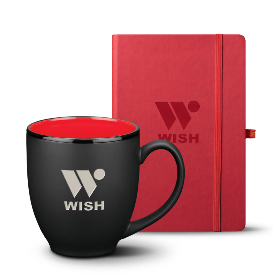 Eccolo® Cool Journal/Dereham Mug Set — Red PMS200 — G401-1023-RD