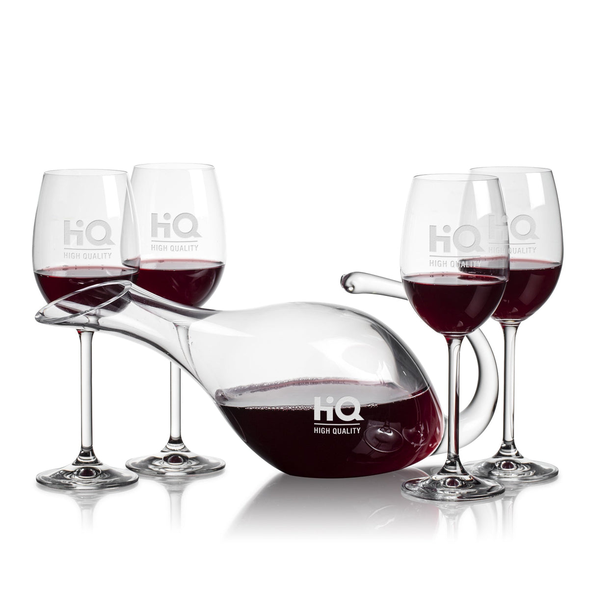Reyna Carafe & Woodbridge Wine — Deep Etch example; representative set photo