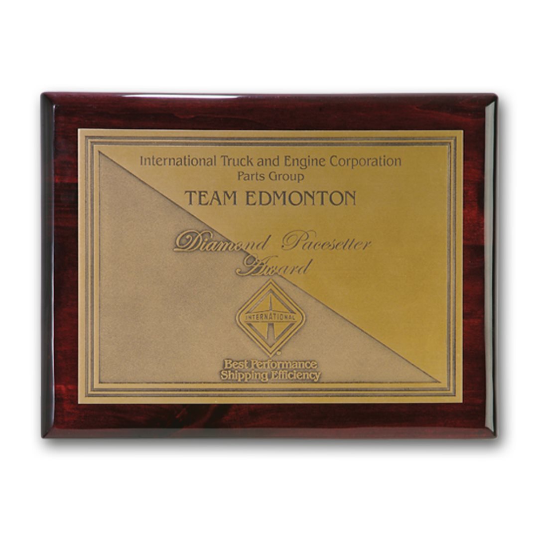 Double Etch Plaq - Rosewood
