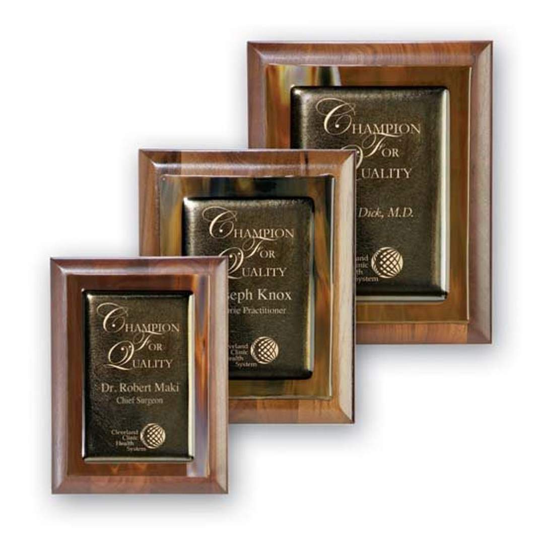 Metallic Fusion Plaque Walnut/Brown