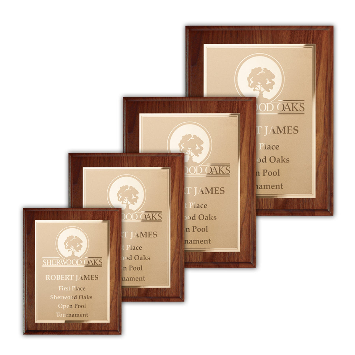 Etch/Frosted Plaq - Walnut Cove Edge/Gold