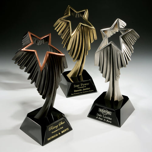 Aurora Cast Metal Shooting Star Award