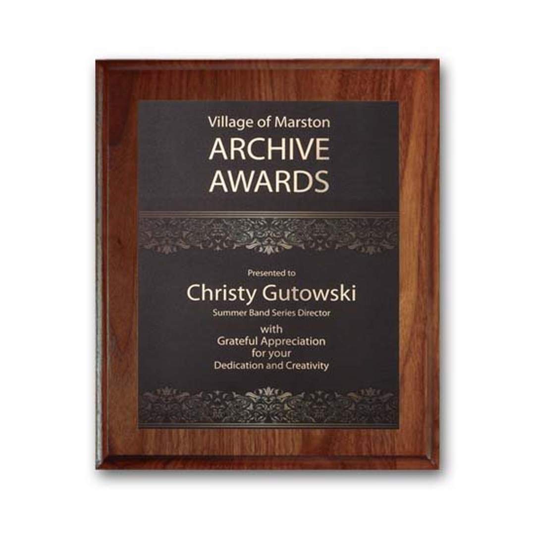 SpectraPrint Plaque — Style and Size
