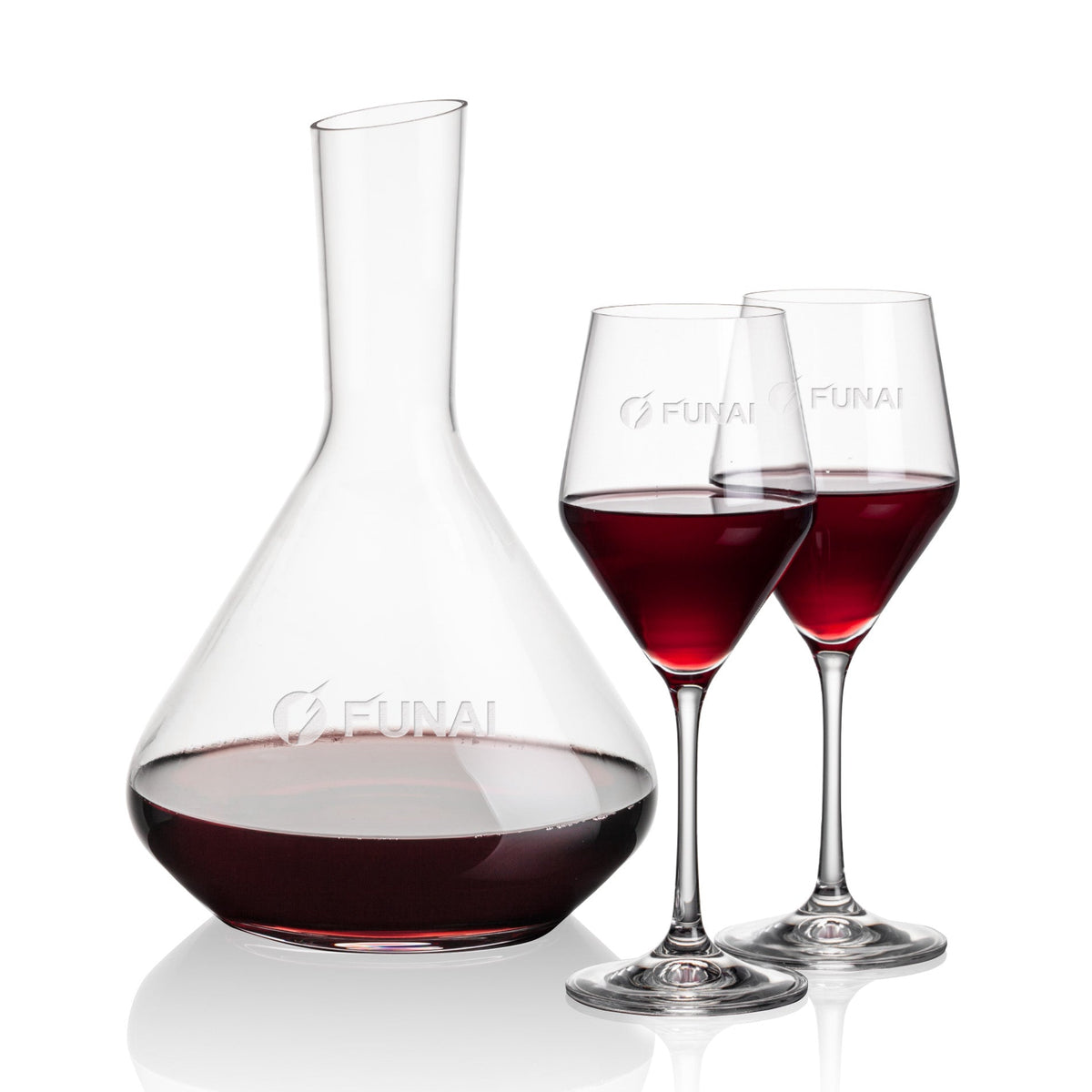 Terrassa Carafe & Bengston Wine — Deep Etch example; representative set photo