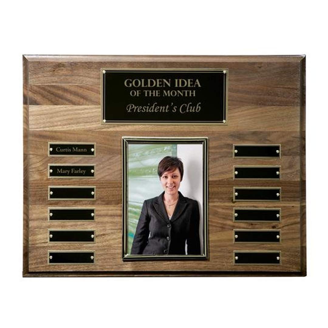 Walnut Perpetual Photo Plaque