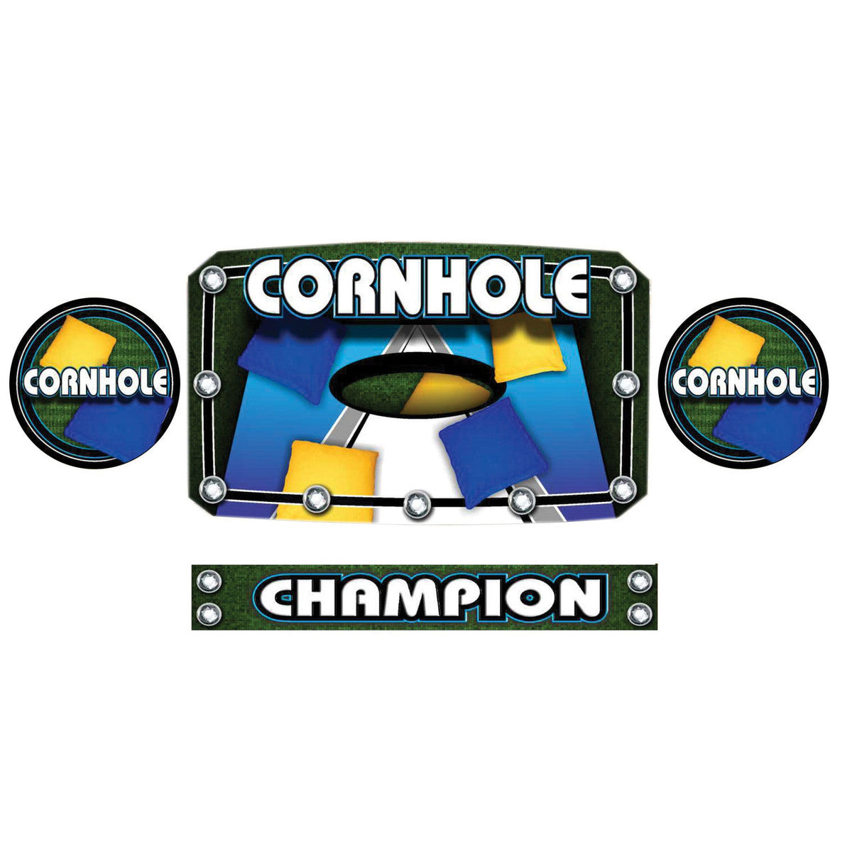 Stock Cornhole Label for Belt