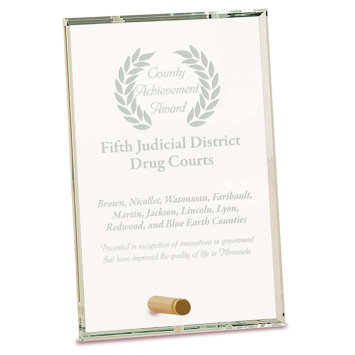 Rectangle CrystalEdge Glass Award — 4" x 6"