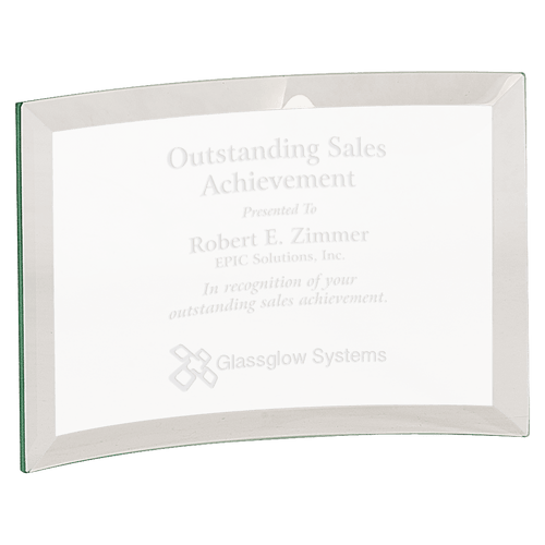 Jade Glass Crescent Award — Size and Thickness