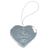 Clear Glass Ornaments — Bell and Heart