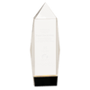 Clear Crystal Facet Rectangle on Black Base
