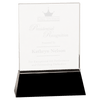 Crystal Rectangle Wedge on Black Base