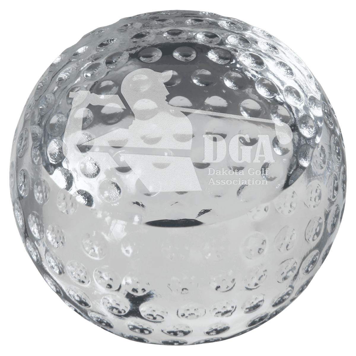 Crystal Golf Ball Paperweight — 3 1/8"