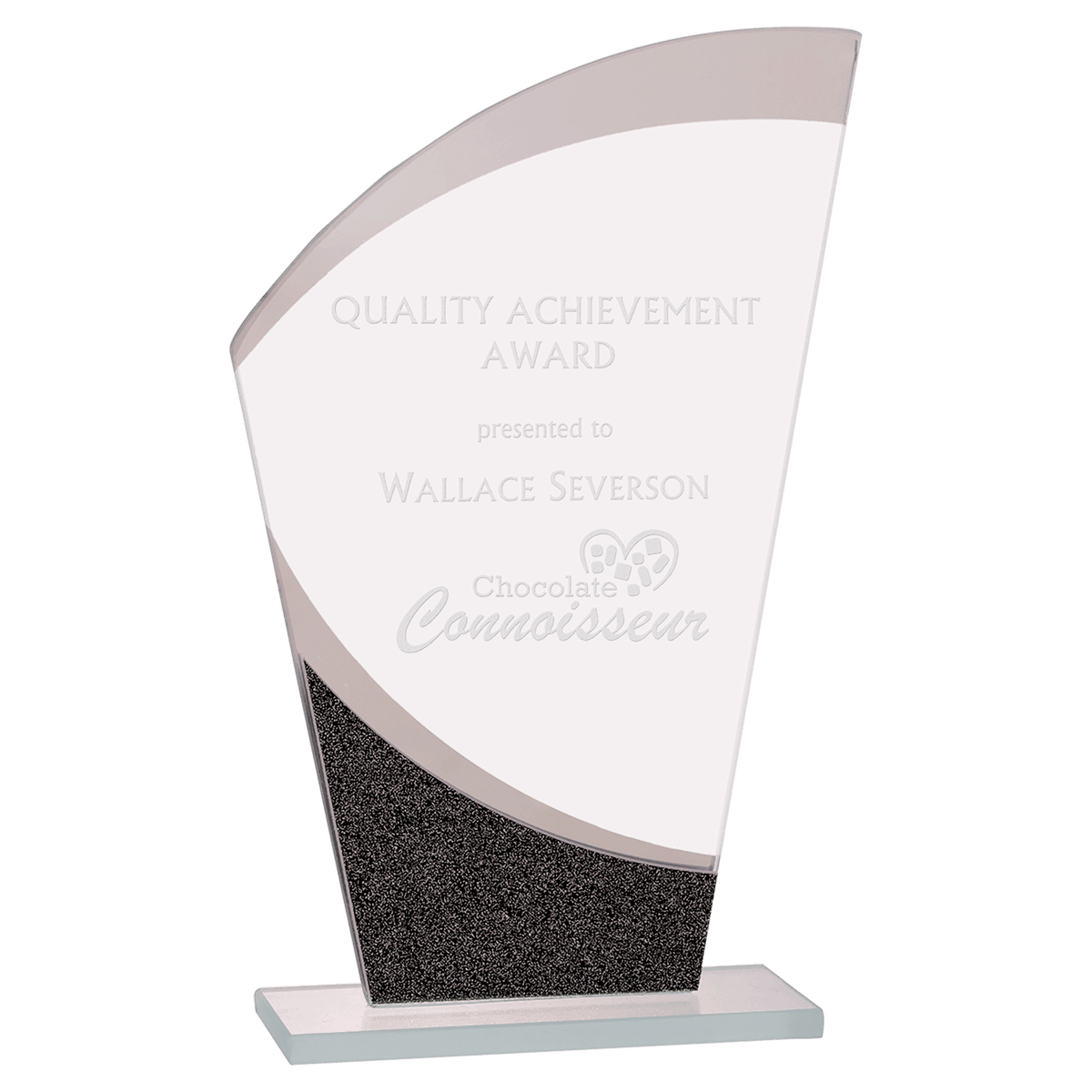 Designer Glass Award — Shape and Size · Wave · 8″ · DGS12