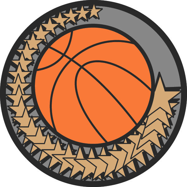 Basketball Diamond Foil Label