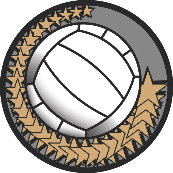 Volleyball Diamond Foil Label