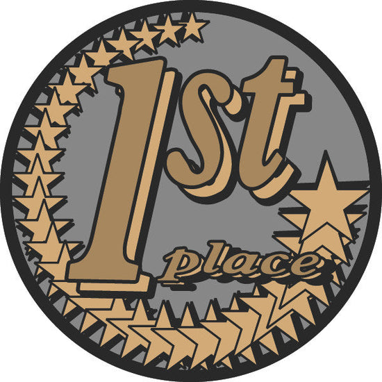 1st Place Diamond Foil Label