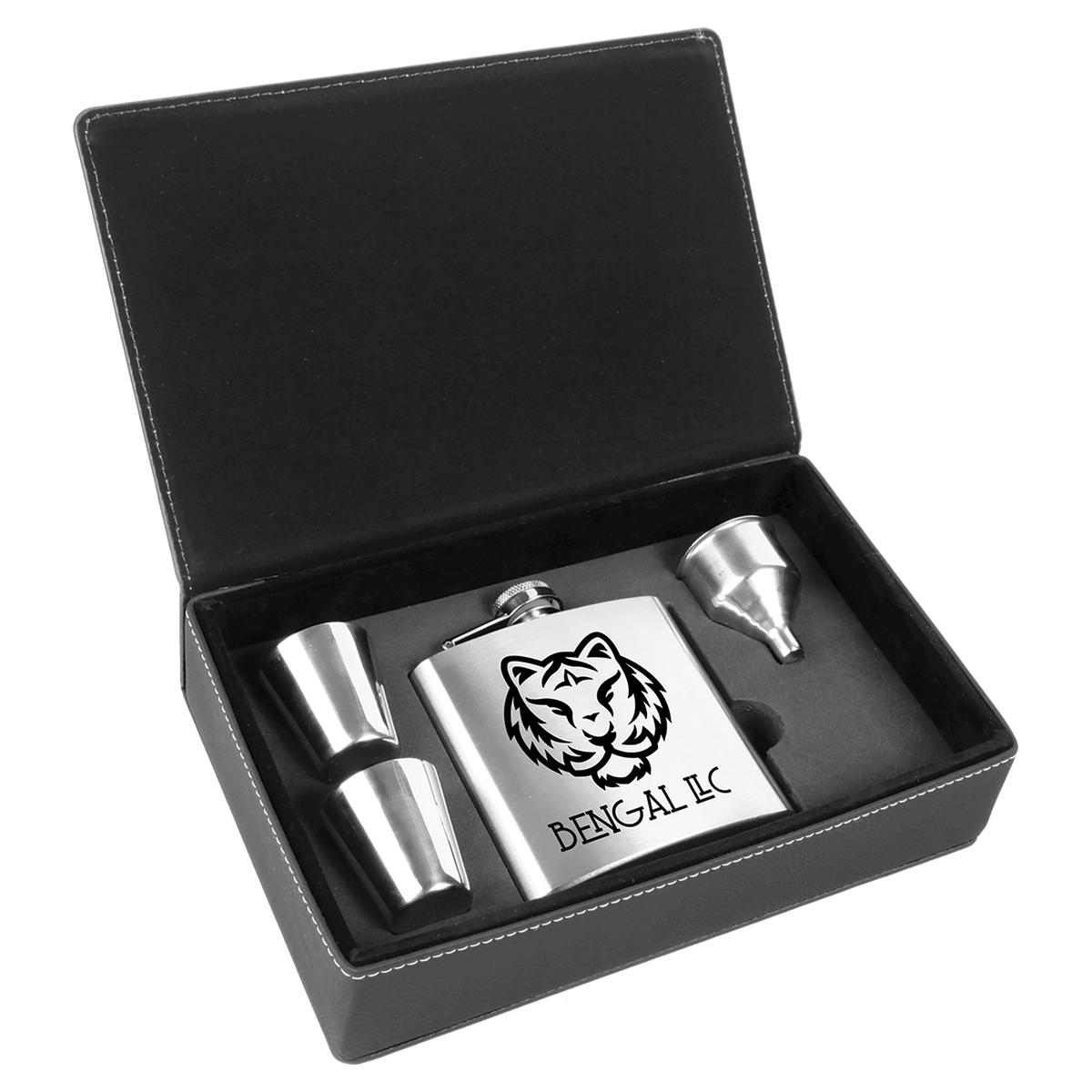 6 oz. Laserable Leatherette Box