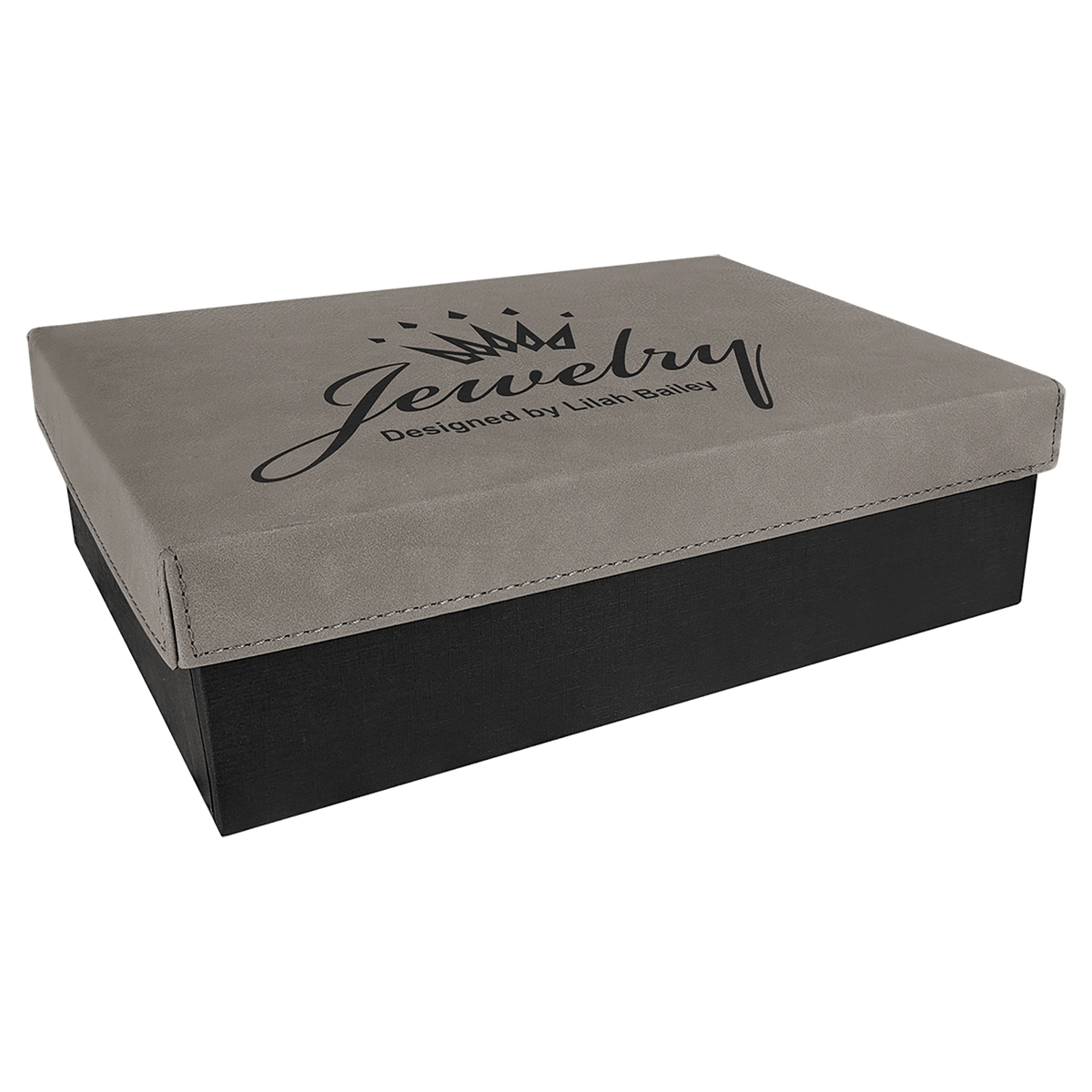 9 7/8" x 7 1/8" Gift Box with Laserable Leatherette Lid