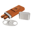 Laserable Leatherette Cigar Case with Cutter