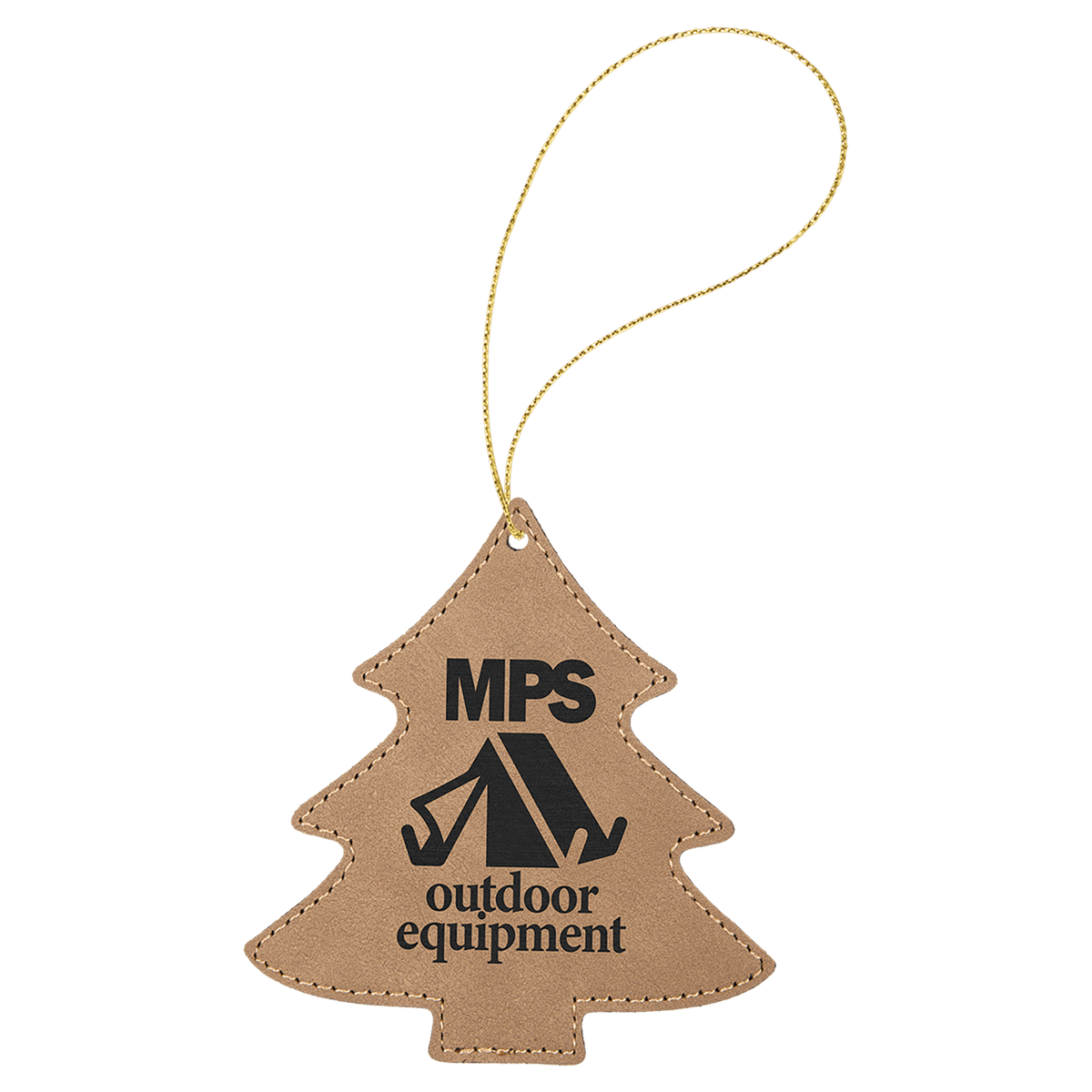 Laserable Leatherette Tree Ornament with String