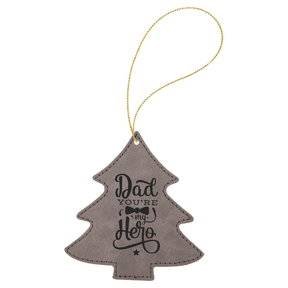Laserable Leatherette Tree Ornament with String